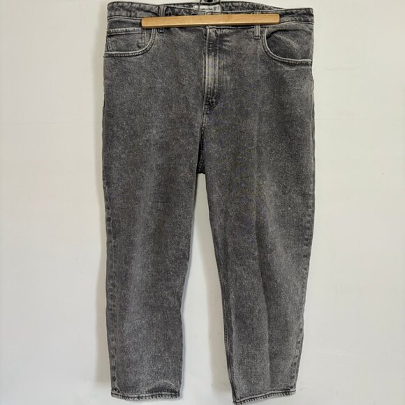 Abercrombie & Fitch Curve Love Grey The Mom Jean High Rise Jeans - Size 16 / 33 - Picture 1 of 11